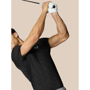 Castore Club Golf Ball Printed Polo Golf Shirt - Black/Mid Grey