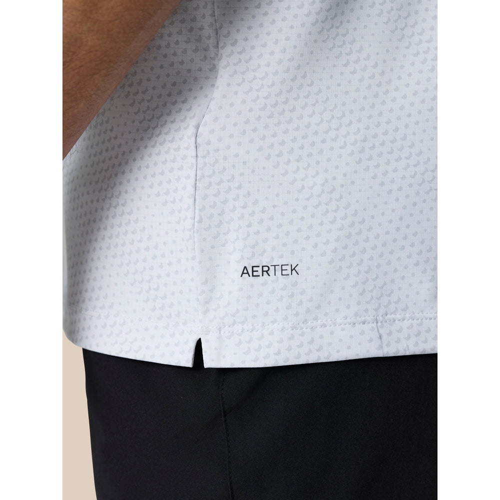 Castore Club Golf Ball Printed Polo Golf Shirt - White/Midnight Navy
