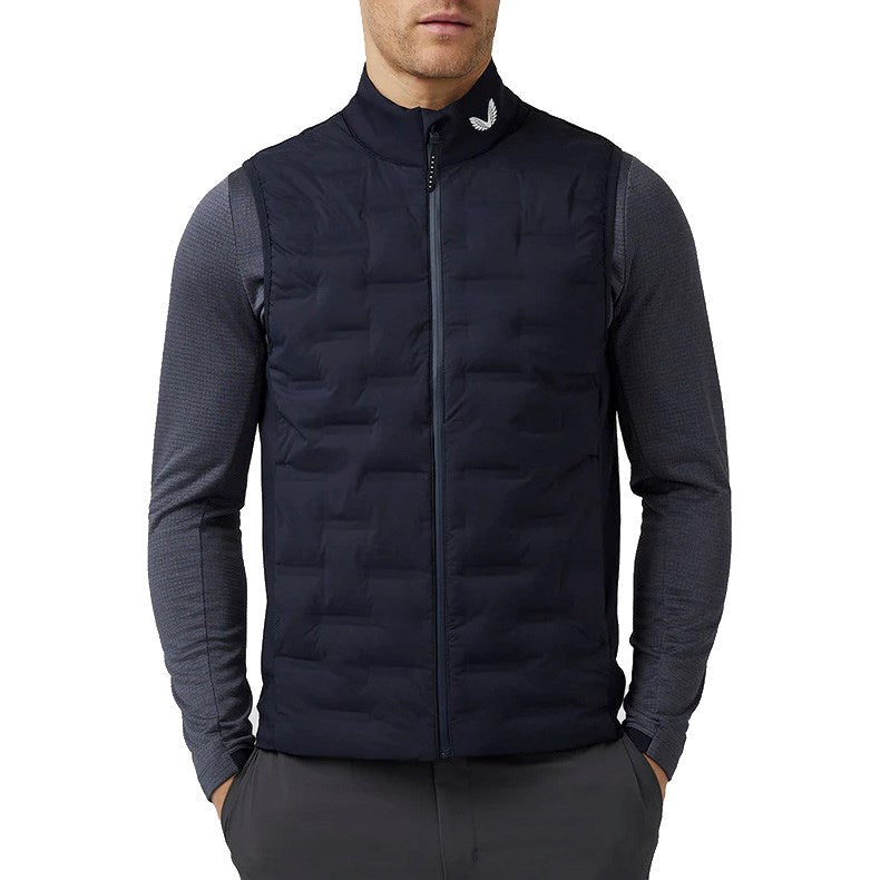 Castore Pinnacle Hybird Golf Vest - White/Midnight Navy