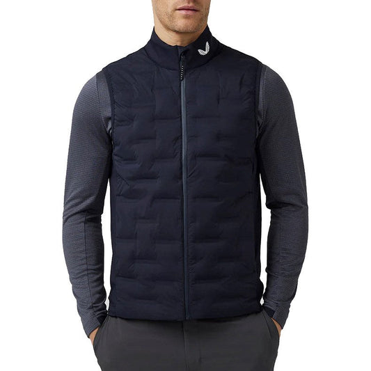Castore Pinnacle Hybird Golf Vest - White/Midnight Navy
