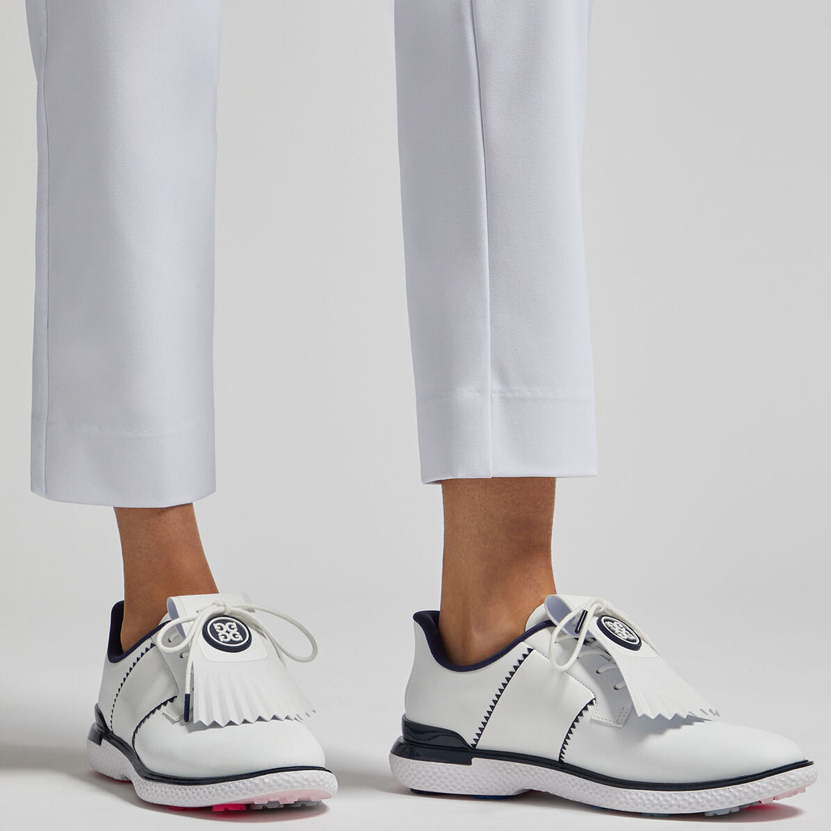 G/Fore Women's Gallivan2r Side Stripe Golf Shoes - Snow/ Twilight