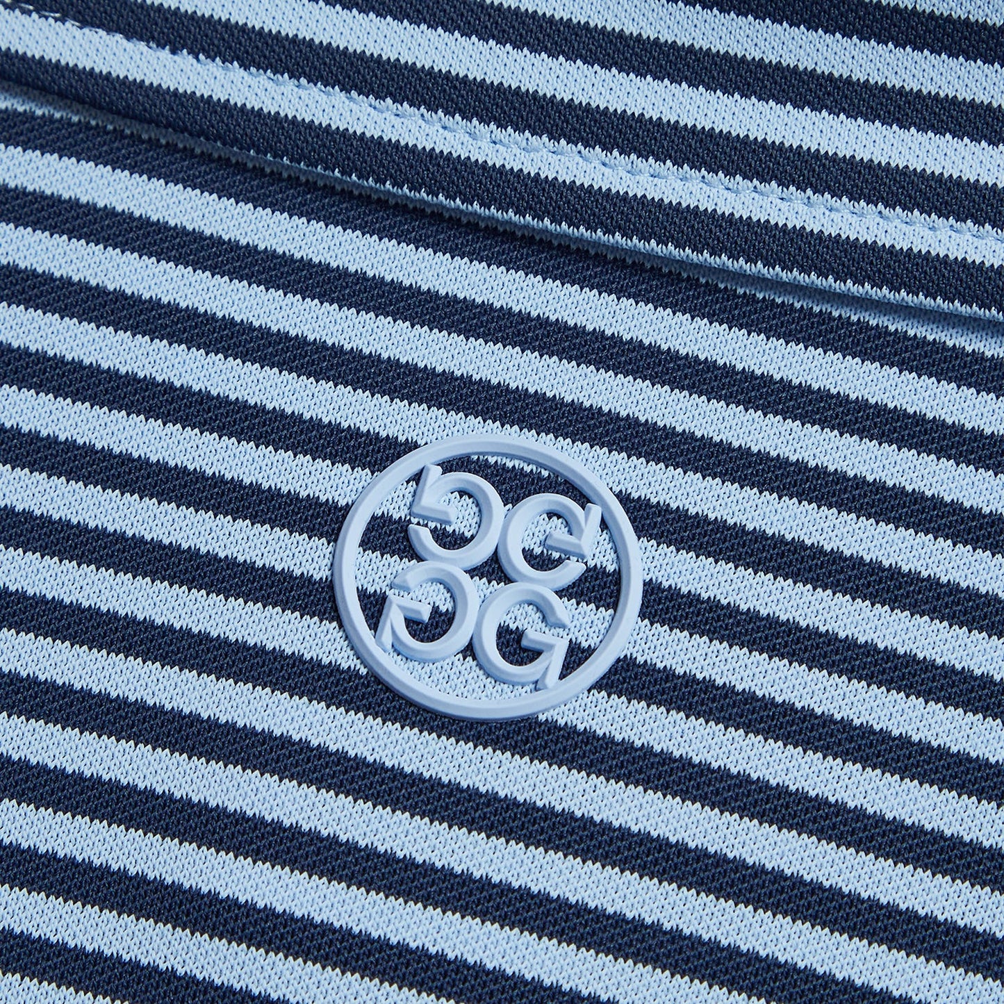 G/Fore Feeder Stripe Pique Golf Polo Shirt  - Sky/Twilight