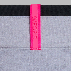 G/Fore Brushed Back Tech Golf Quarter Zip - Light Grey Melange