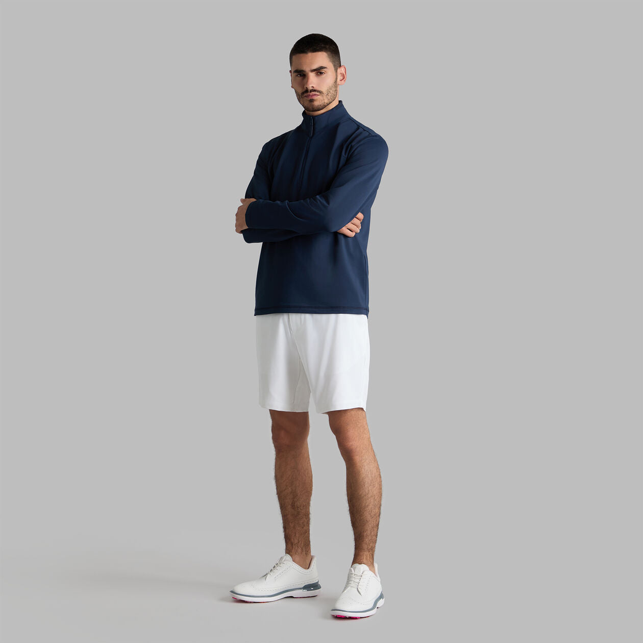 G/Fore Brushed Back Tech Golf Quarter Zip - Twilight