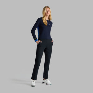 G/Fore Women's Double Knit Stretch Cigarette Leg Golf Pants - Onyx