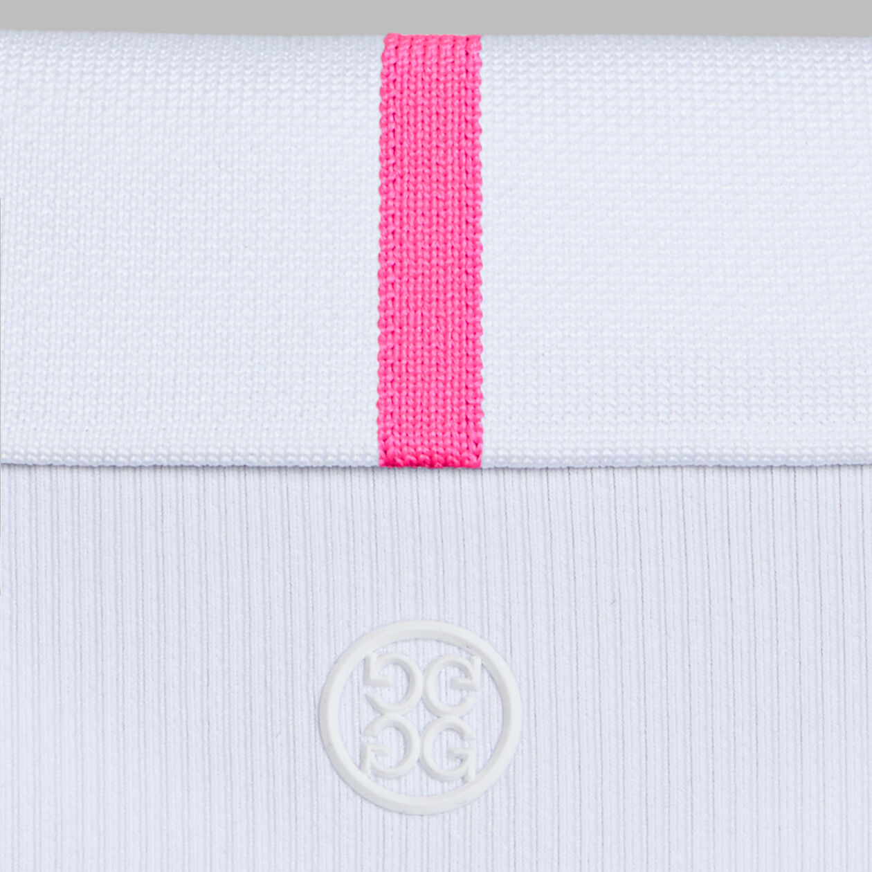G/Fore Women's Ribbed Tech Nylon Long Sleeve Golf Polo Shirt - Snow