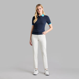 G/Fore Women's Shadow Stretch 5 Pocket Golf Pant - Chalk White