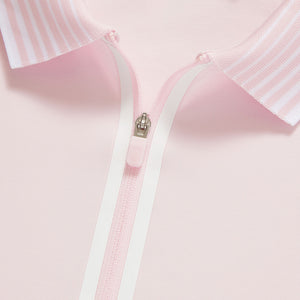 G/Fore Women's Silky Tech 1/4 Zip Long Sleeve Golf Polo Shirt - Blush