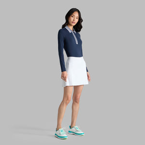 G/Fore Women's Silky Tech Nylon Lined A-Line Golf Skort - Snow