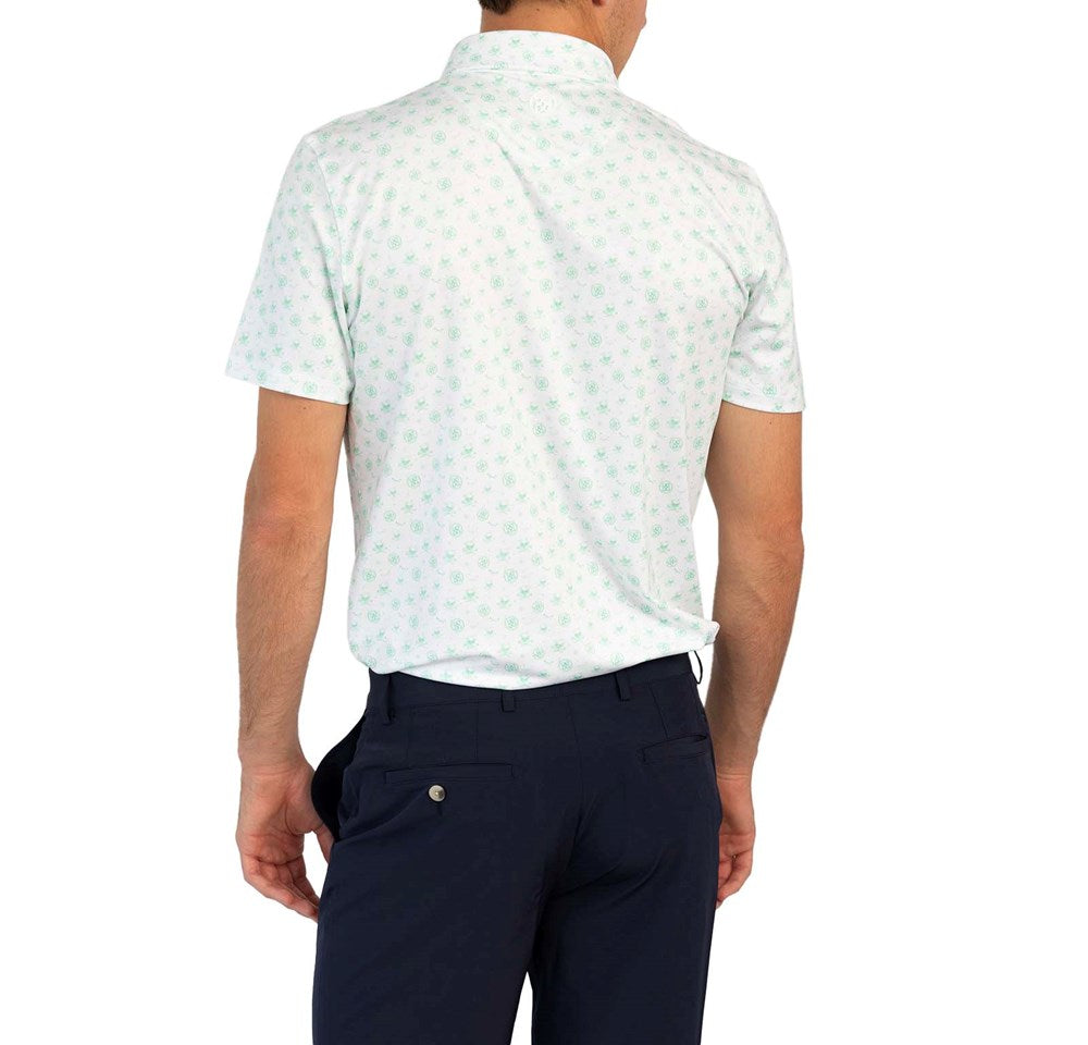 G/Fore Skull & T'S Tech Golf Polo Shirt - Lotus