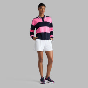 G/Fore Women's Happy G's Merino Wool Rugby Sweater - Knockout Pink