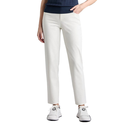 G/Fore Women's Shadow Stretch 5 Pocket Golf Pant - Chalk White