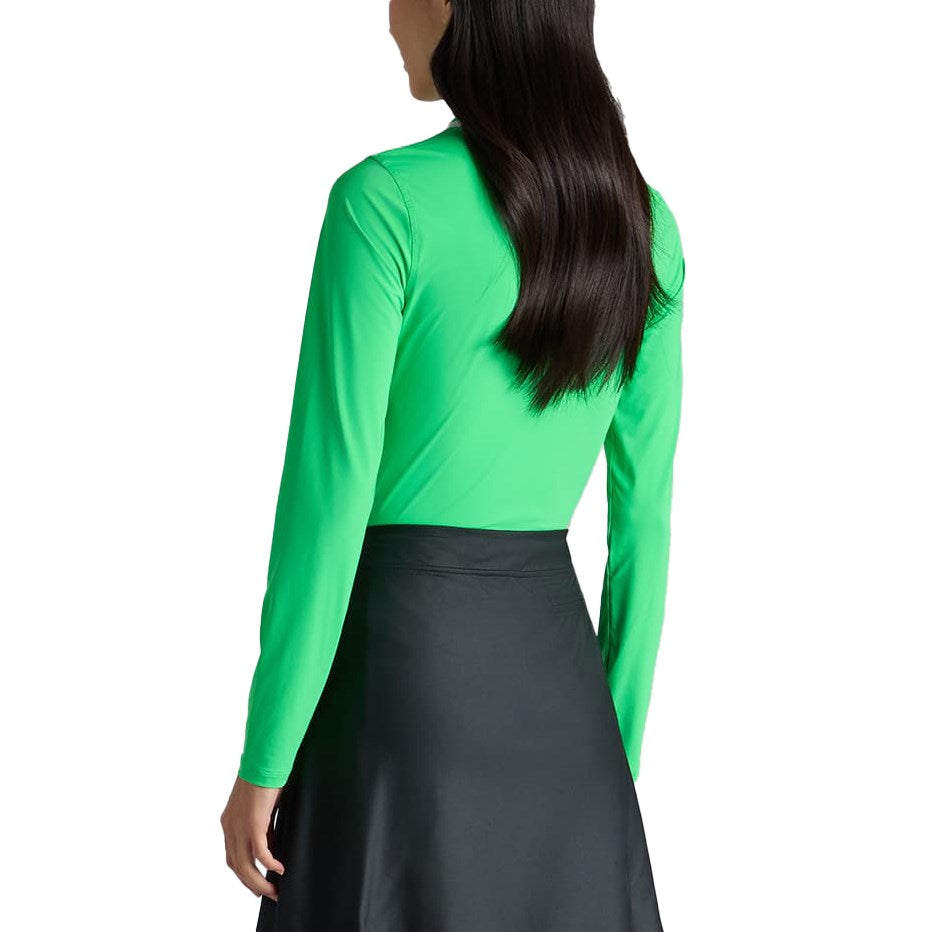 G/Fore Women's Silky Tech 1/4 Zip Long Sleeve Golf Polo Shirt - Acid Lime