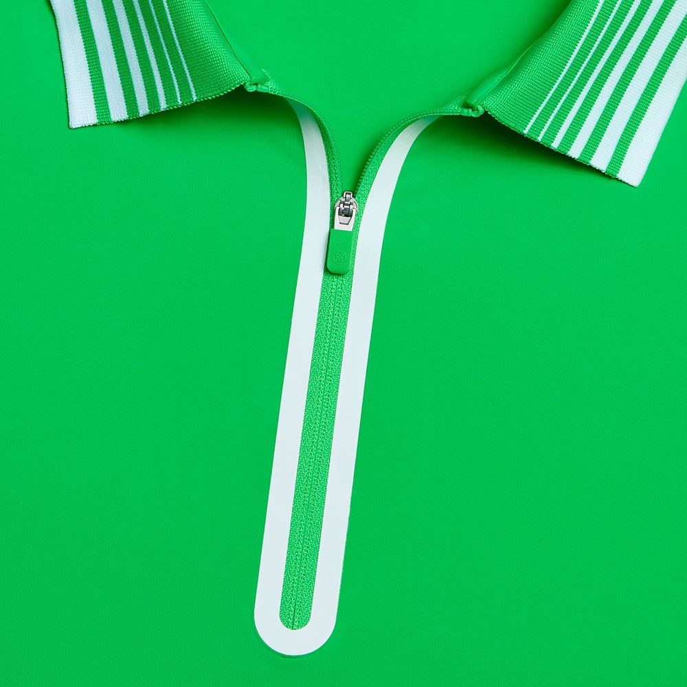 G/Fore Women's Silky Tech 1/4 Zip Long Sleeve Golf Polo Shirt - Acid Lime