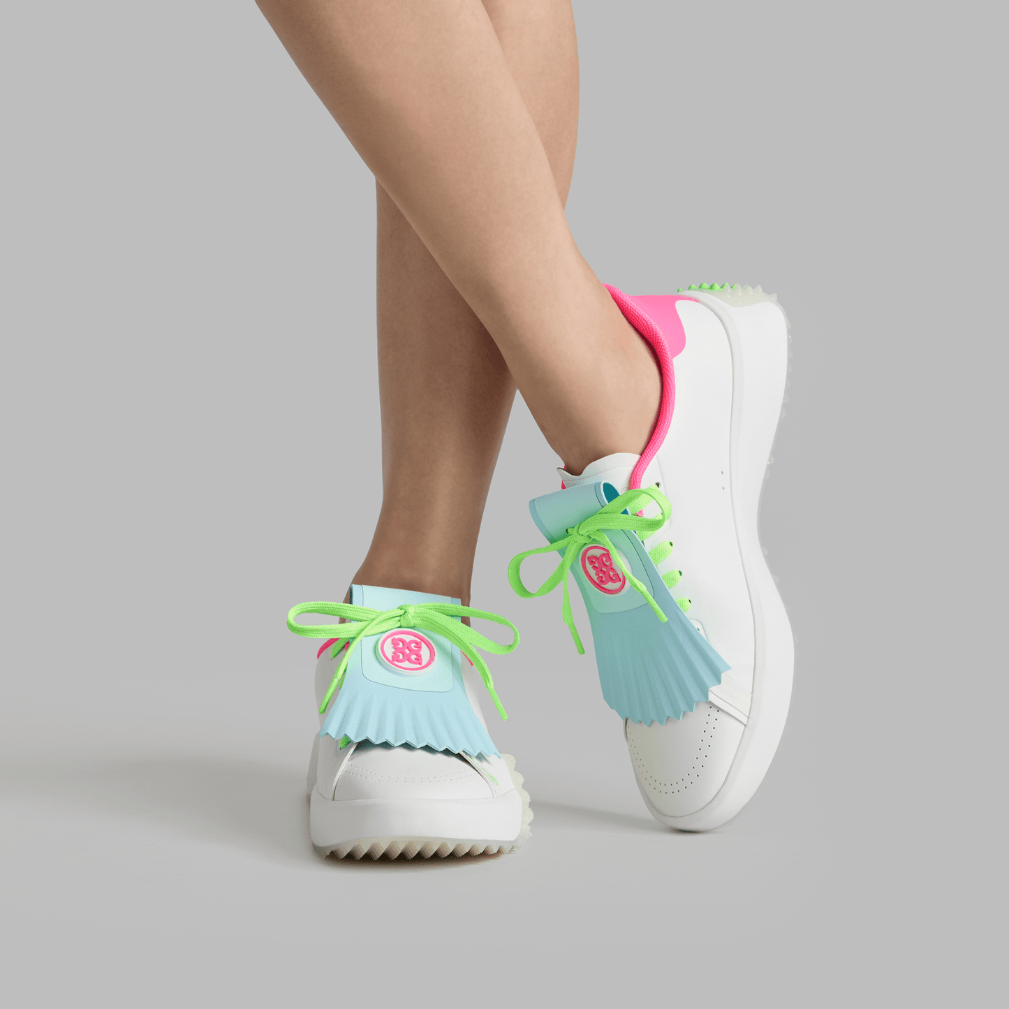 G/Fore Women's G.112 Kiltie Golf Shoes - Snow/Multi