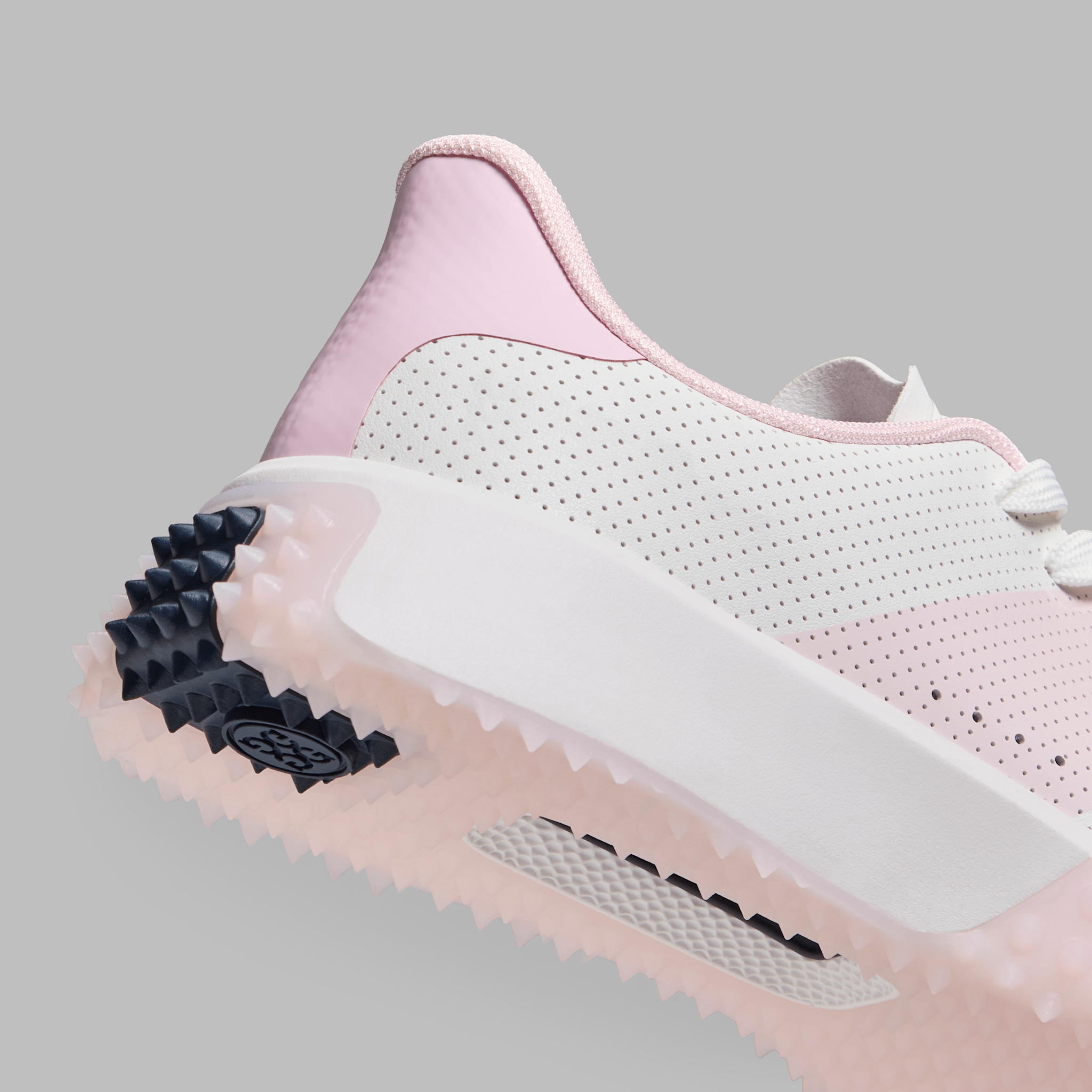 G/Fore Women's G.112 Perforated Leather Kiltie Golf Shoes - Snow/Blush