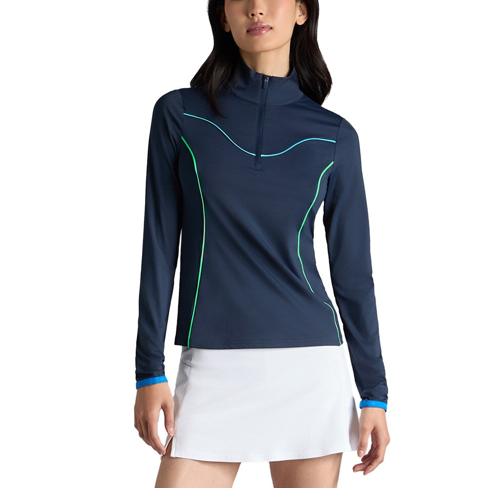 G/Fore Women's Sun Shield Silky Tech 1/4 Zip Pullover - Twilight