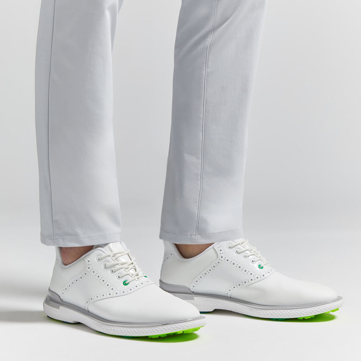 G/Fore Gallivan2r Brogue Saddle Golf Shoes - Snow/Nimbus