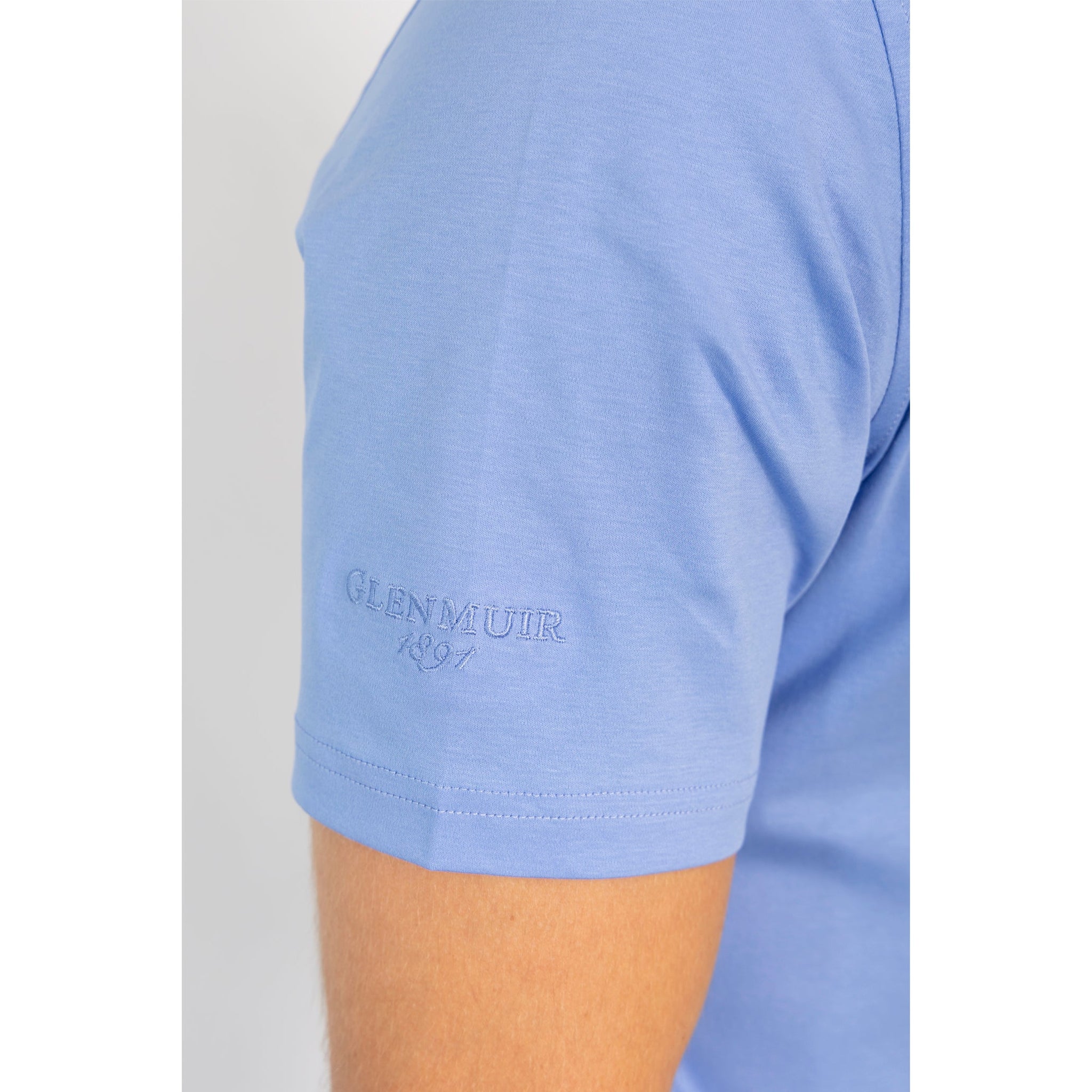 Glenmuir Tain Mercerised Cotton Golf Polo Shirt - Light Blue