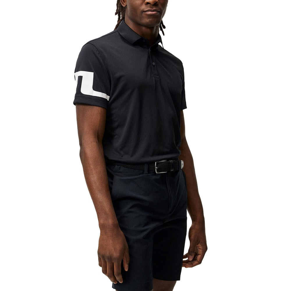 J.Lindeberg Heath Regular Fit Golf Polo Shirt - Black