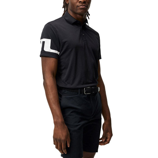 J.Lindeberg Heath Regular Fit Golf Polo Shirt - Black