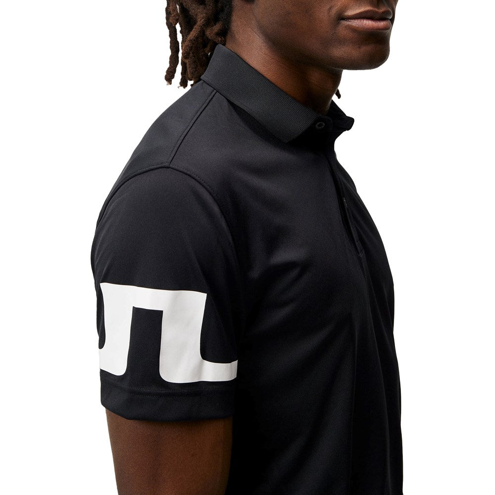 J.Lindeberg Heath Regular Fit Golf Polo Shirt - Black