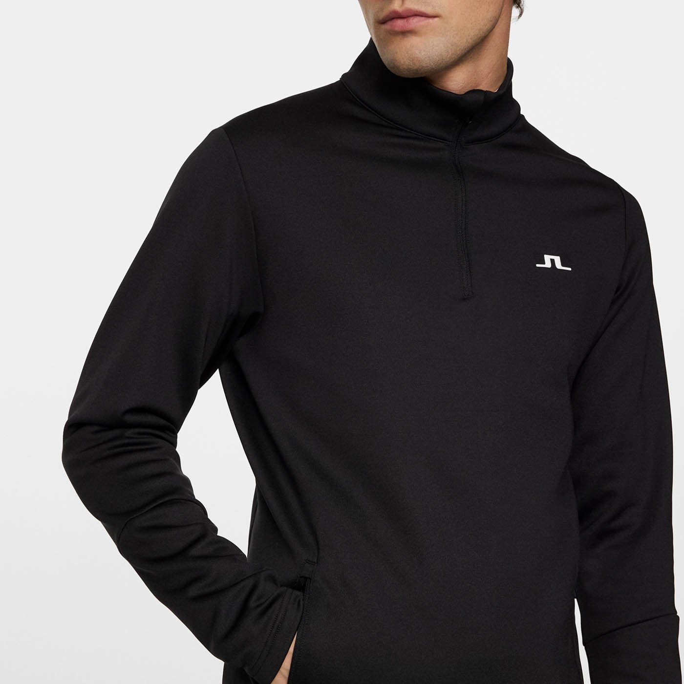 J.Lindeberg Aerial Quarter Zip Mid-Layer - Black