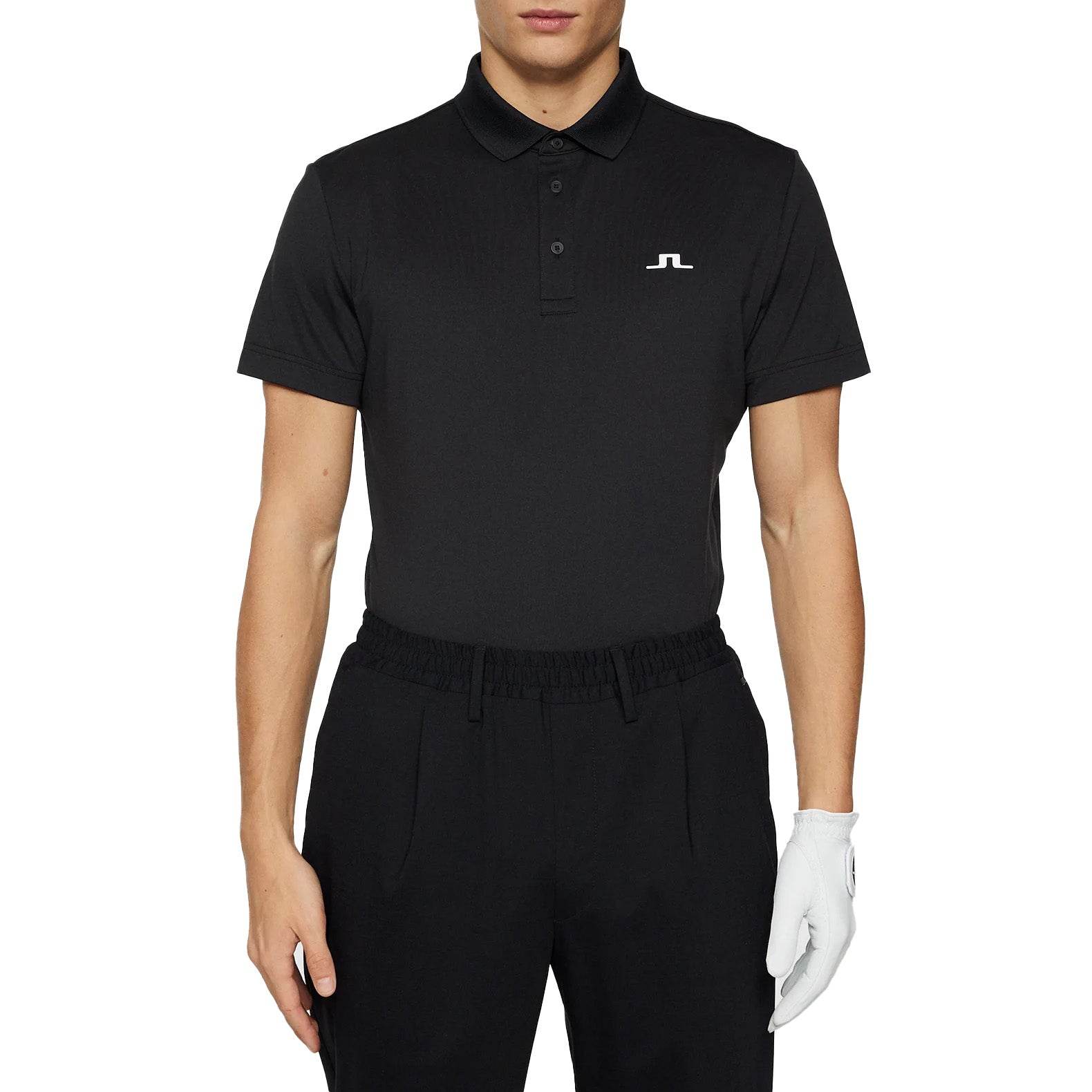 J.Lindeberg Bridge Polo Golf Shirt - Black