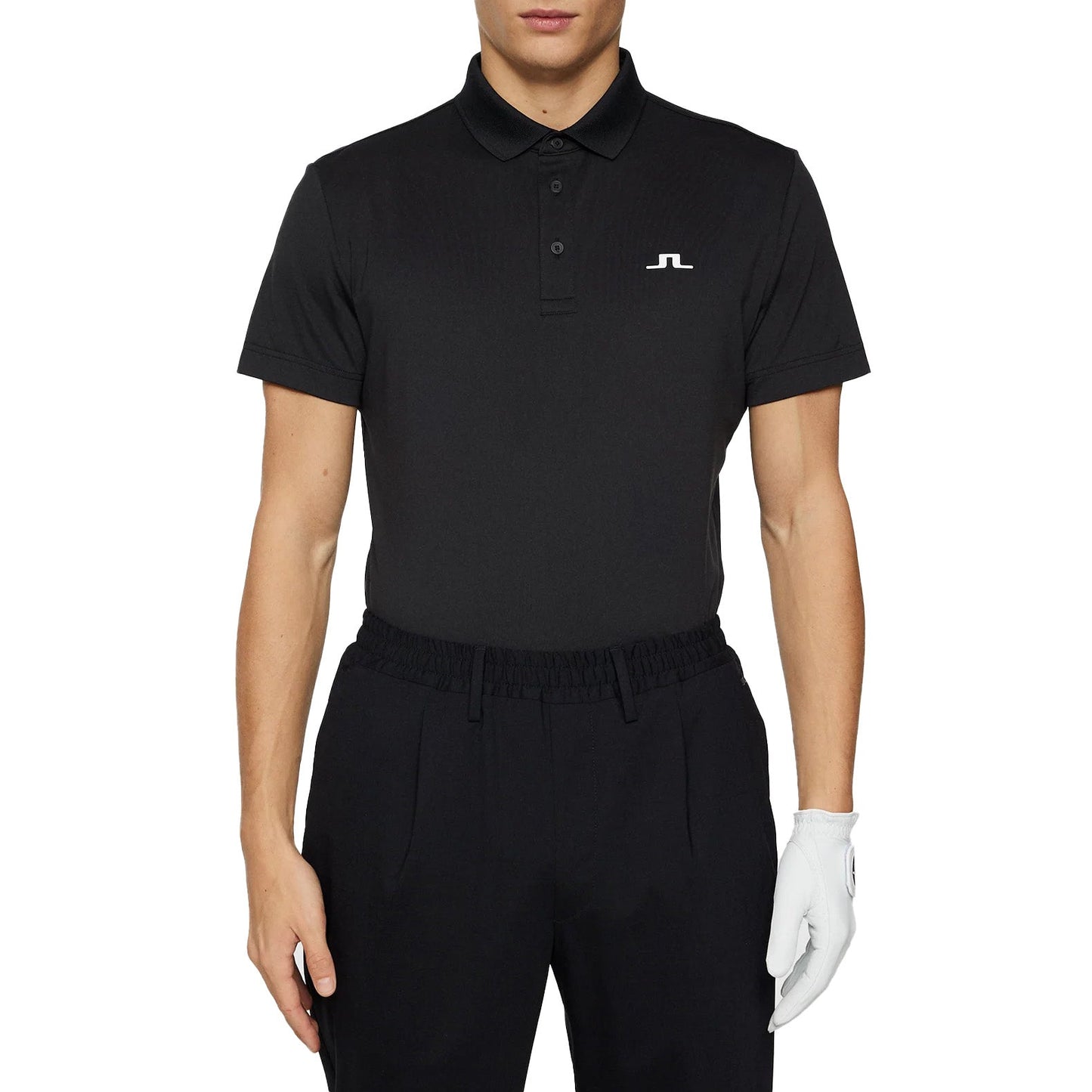 J.Lindeberg Bridge Polo Golf Shirt - Black