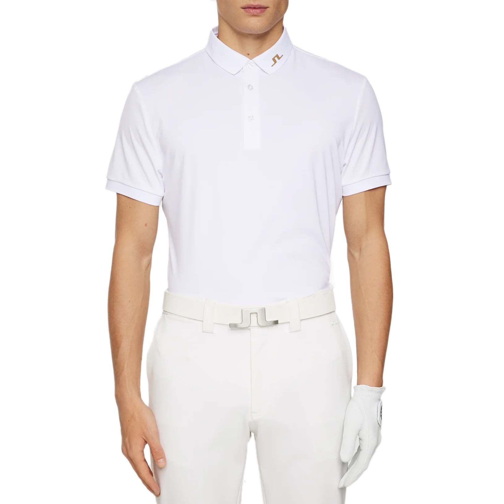J.Lindeberg KV Polo Golf Shirt - White