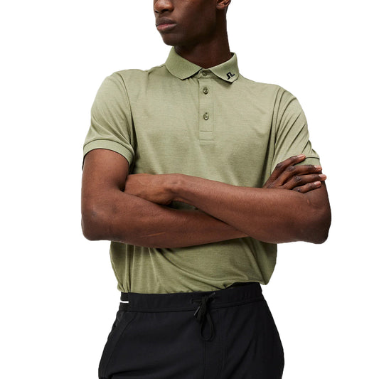 J.Lindeberg KV Polo Golf Shirt - Oil Green