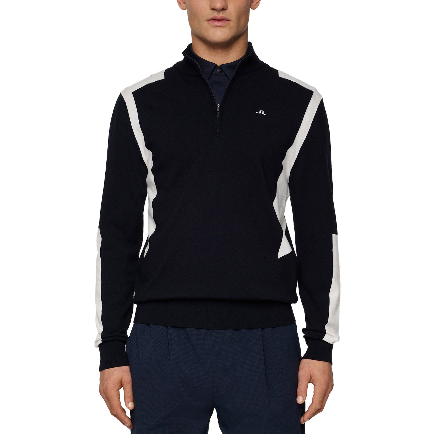 J.Lindeberg Kendrick Knitted Zip Sweater - JL Navy