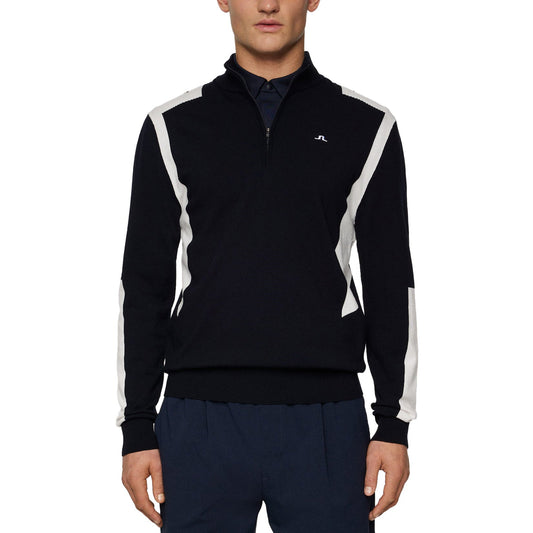 J.Lindeberg Kendrick Knitted Zip Sweater - JL Navy