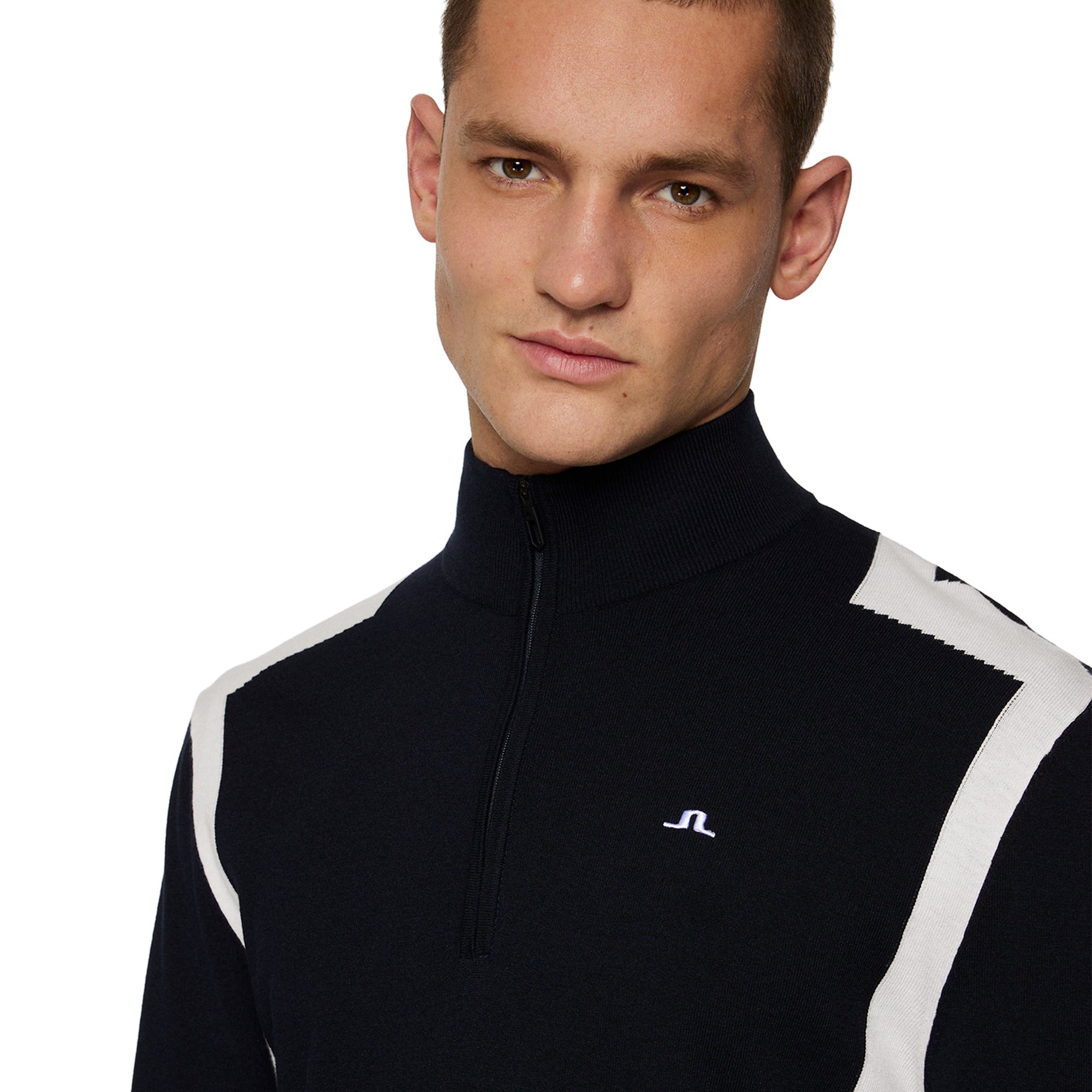 J.Lindeberg Kendrick Knitted Zip Sweater - JL Navy