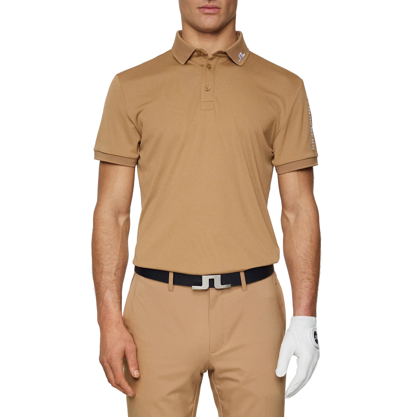J.Lindeberg Tour Tech Polo Golf Shirt - Tigers Eye