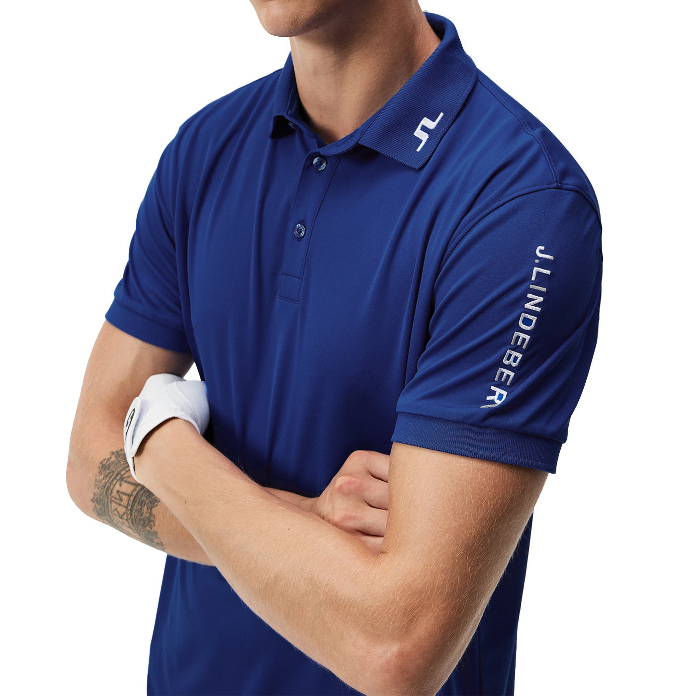 J.Lindeberg Tour Tech Polo Golf Shirt - Clematis Blue