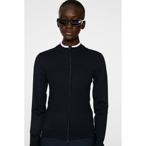 J.Lindeberg Women's Anna Knitted Zip Golf Sweater - JL Navy