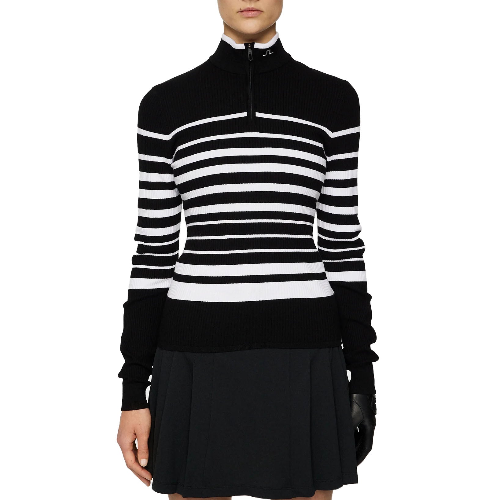 J.Lindeberg Women's Cheryl Knitted Zip Sweater - Black