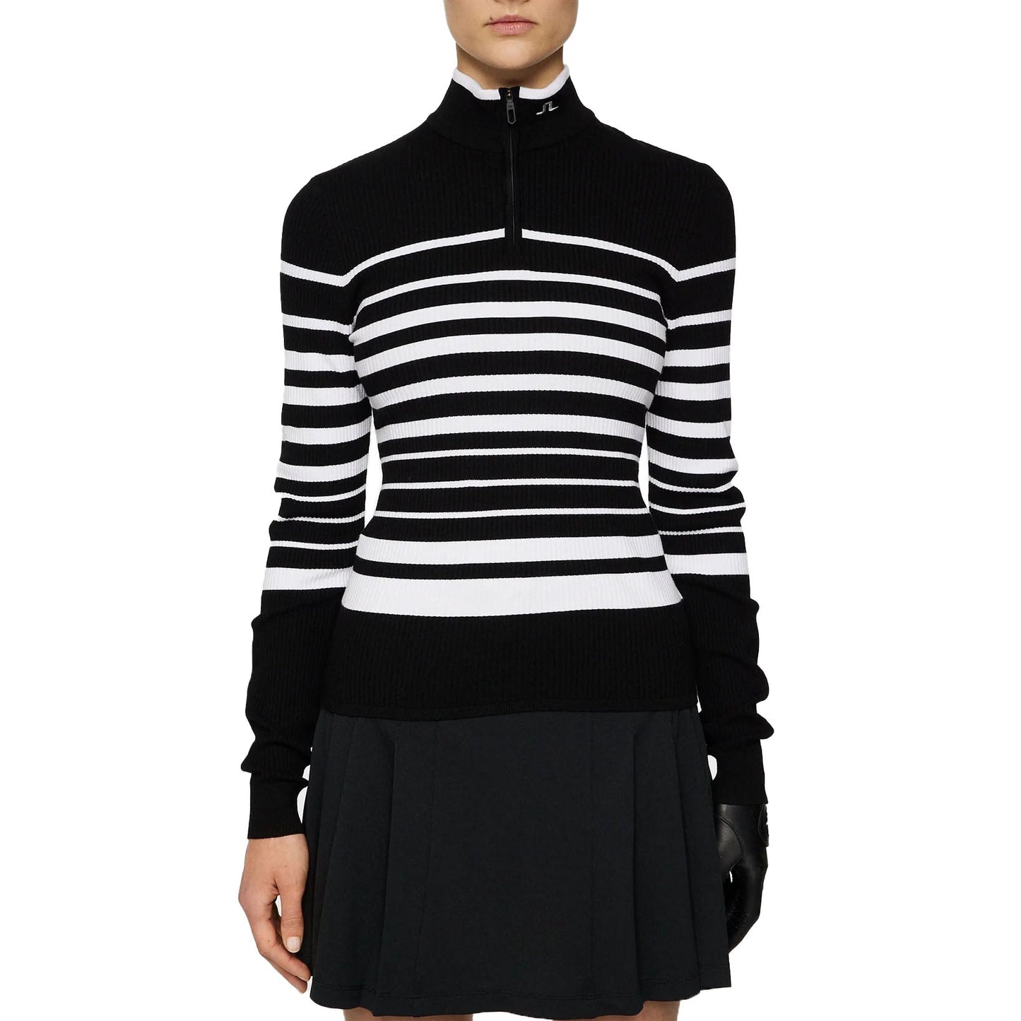 J.Lindeberg Women's Cheryl Knitted Zip Sweater - Black