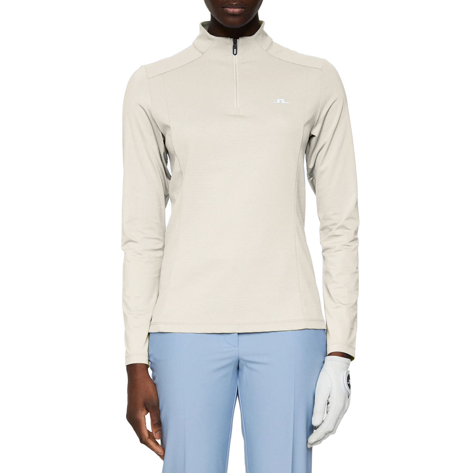 J.Lindeberg Women's Cindy Quarter Zip Golf Mid-Layer - Moonbeam