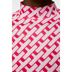 J.Lindeberg Women's Ella Compression Printed Golf Top - Tour Geo Pink