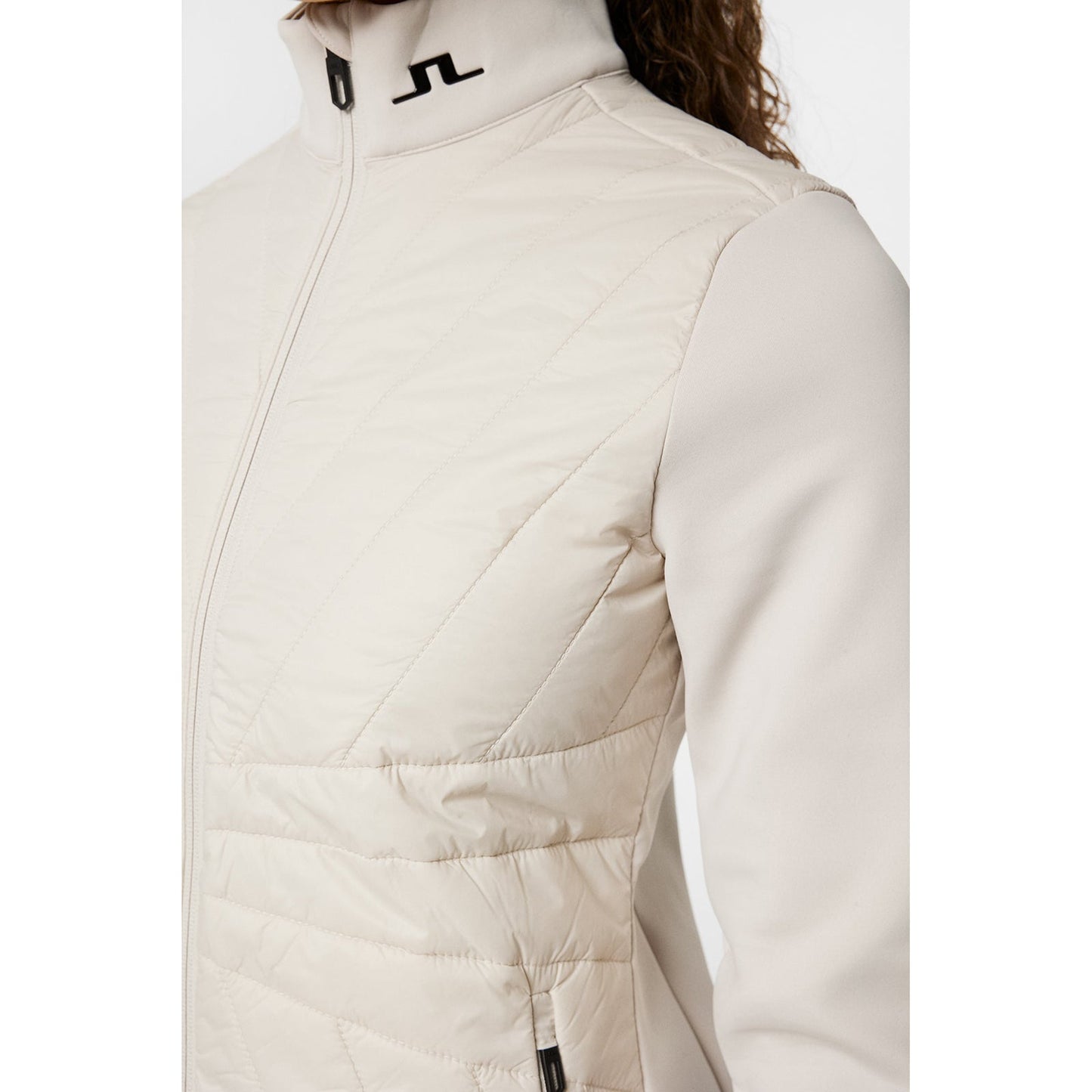 J.Lindeberg Women's Holma Quilted Hybrid Golf Jacket - Moonbeam