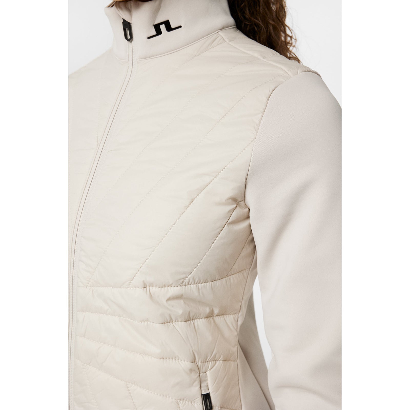 J.Lindeberg Women's Holma Quilted Hybrid Golf Jacket - Moonbeam