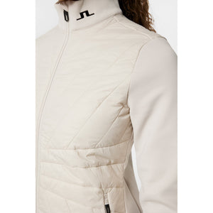J.Lindeberg Women's Holma Quilted Hybrid Golf Jacket - Moonbeam
