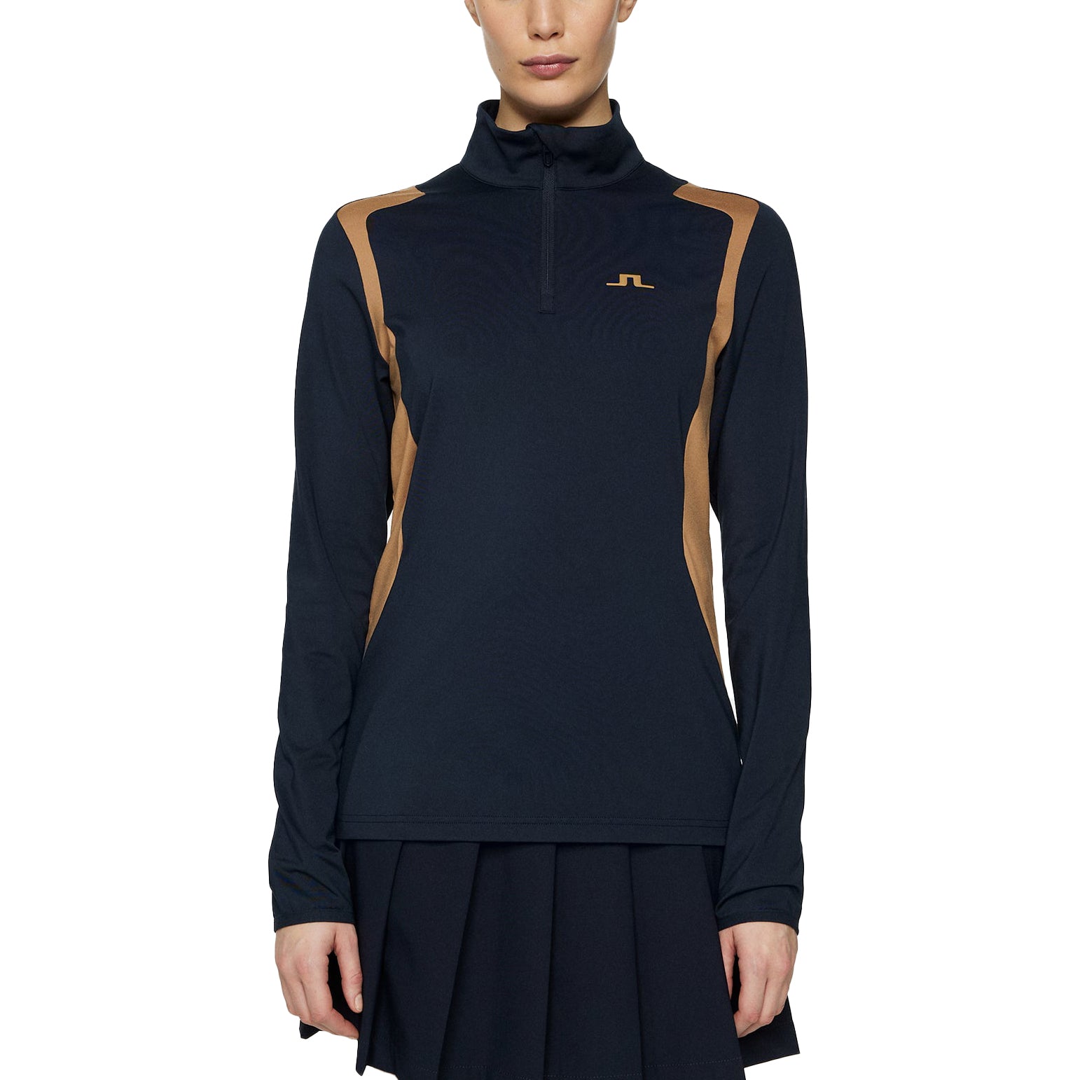 J.Lindeberg Women's Mae Quarter Zip Golf Mid-Layer - JL Navy