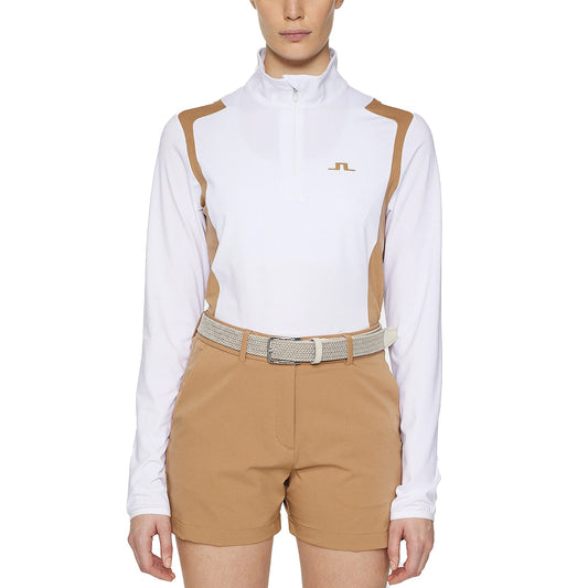 J.Lindeberg Women's Mae Quarter Zip Golf Mid-Layer - White