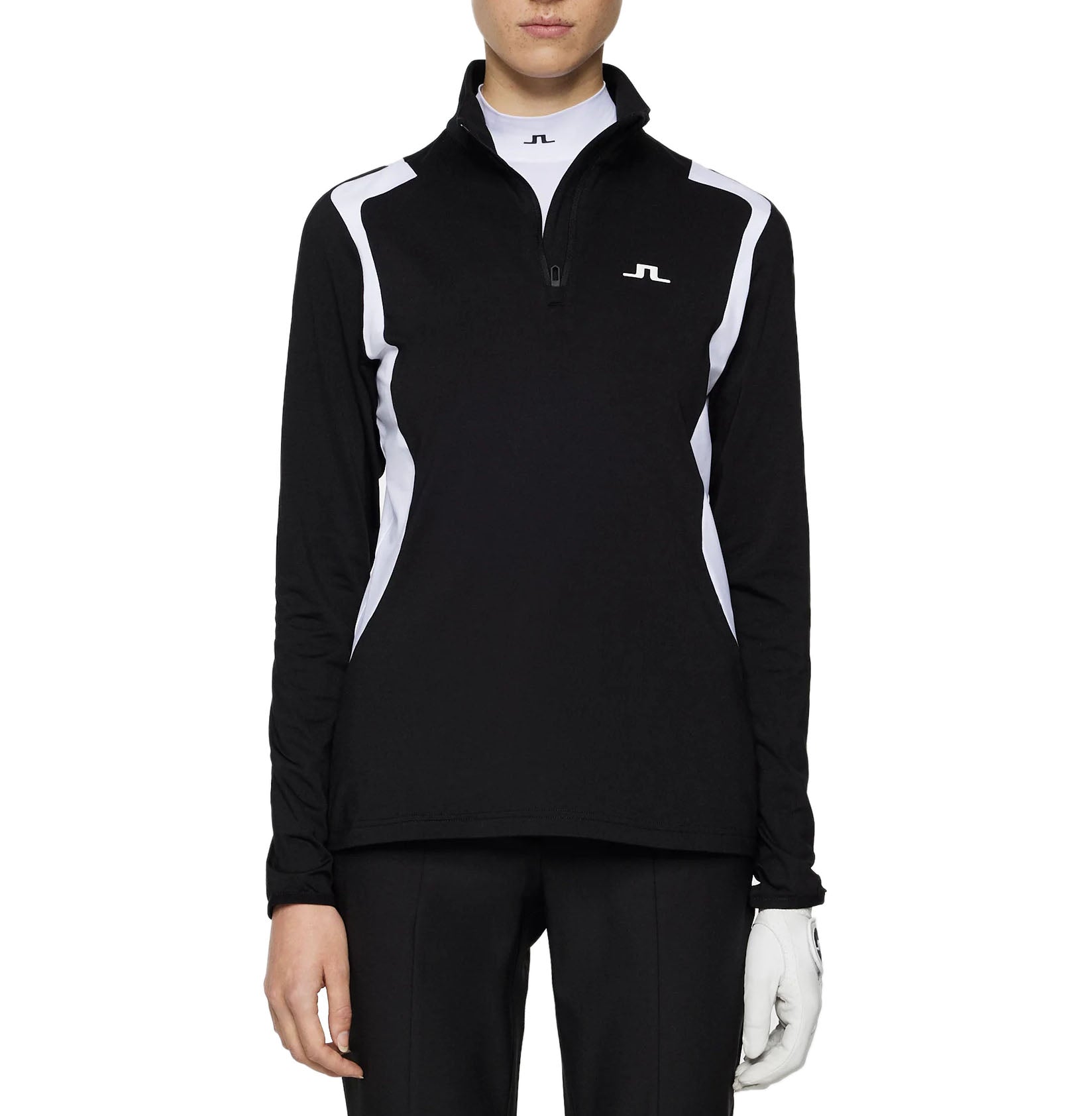 J.Lindeberg Women's Mae Quarter Zip Golf Mid-Layer - Black