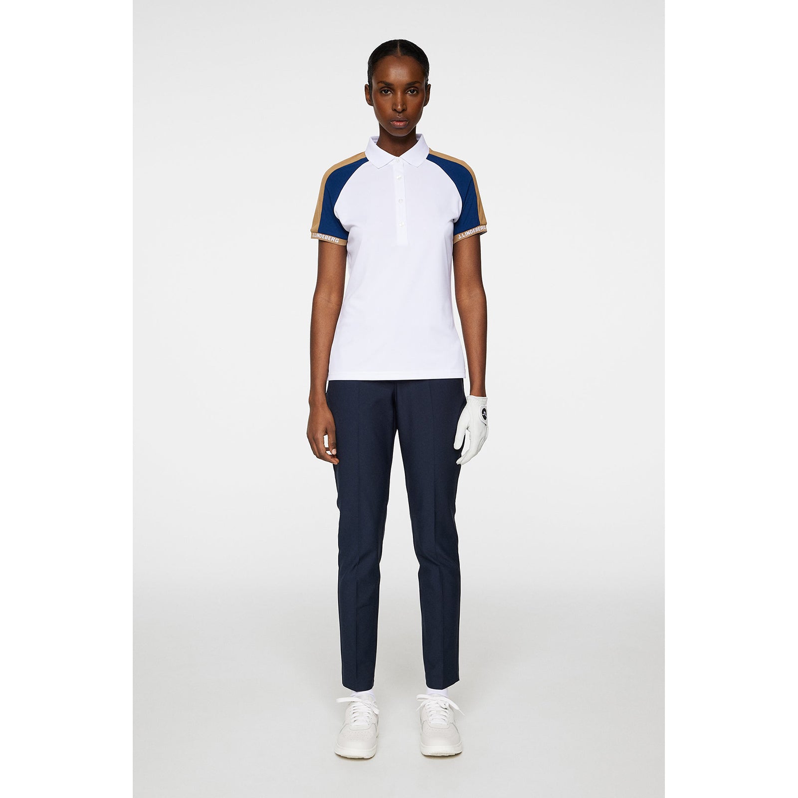 J.Lindeberg Women's Priya Golf Polo Shirt - White