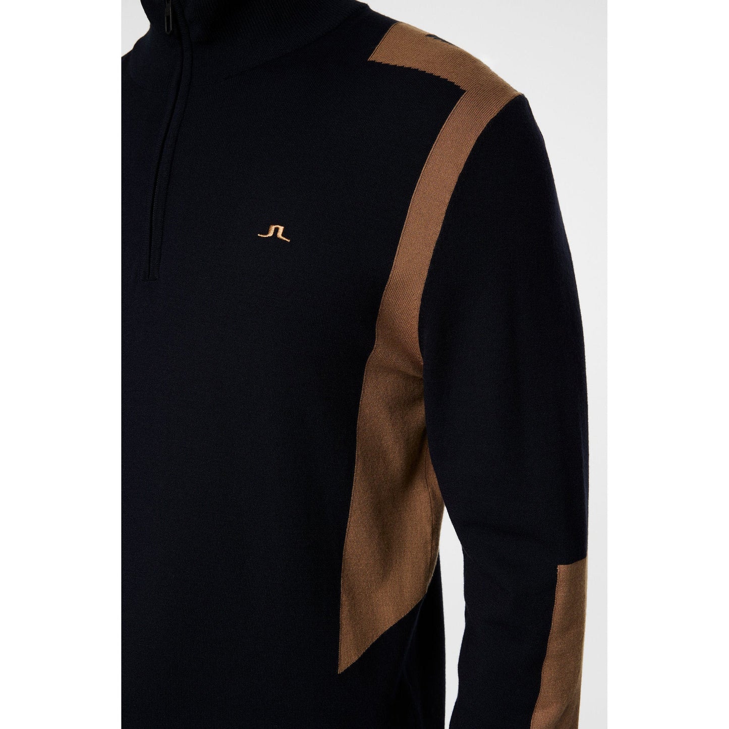 J.Lindeberg Kendrick Knitted Zip Sweater - Tigers Eye