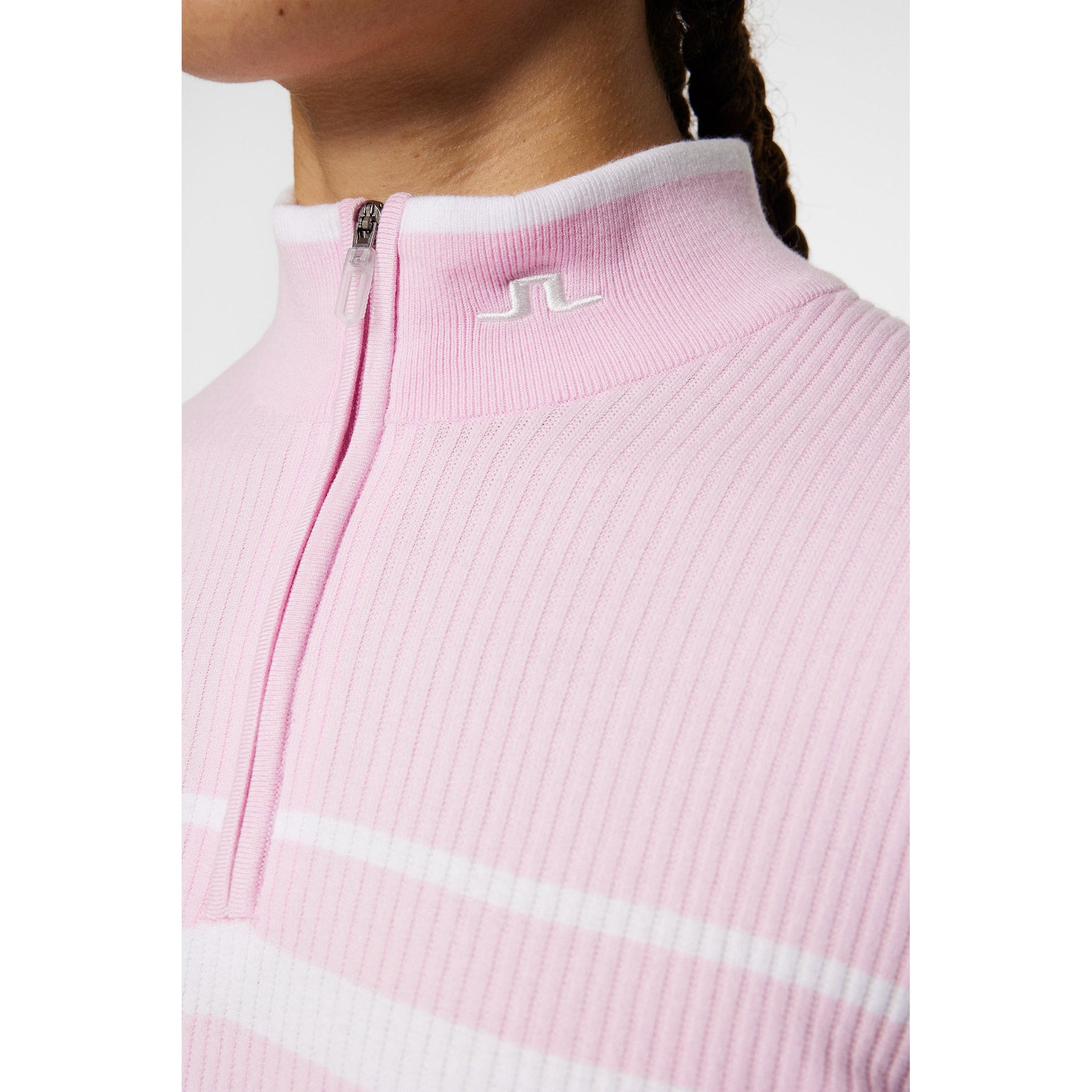J.Lindeberg Women's Cheryl Knitted Zip Sweater - Nosegrey